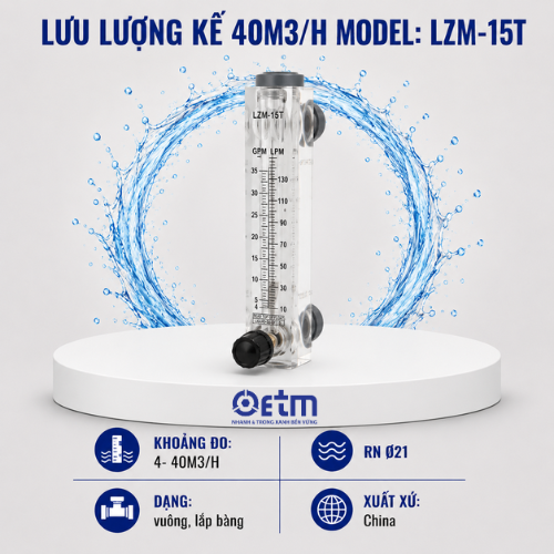 Lưu lượng kế 40M3/H Model: LZM-15T